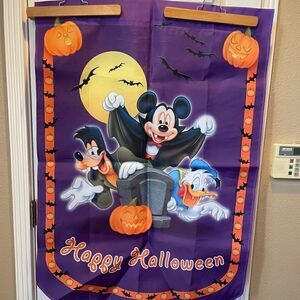 Disney Halloween Hamilton Flag Banner Big and Bright Mickey Dracula and Friends!